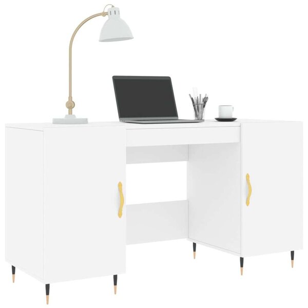 VidaXL Fehér Íróasztal Fiókokkal - 140x50x75 cm