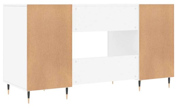 VidaXL Fehér Íróasztal Fiókokkal - 140x50x75 cm