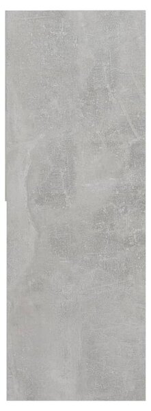 Betonszürke szerelt fa könyvszekrény 67 x 24 x 161 cm