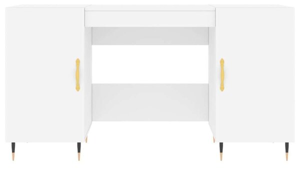 VidaXL Fehér Íróasztal Fiókokkal - 140x50x75 cm