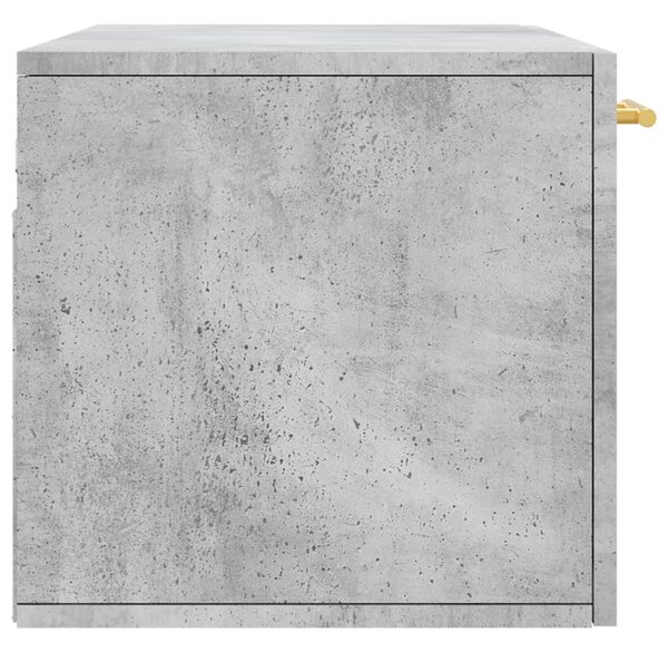 Betonszürke szerelt fa faliszekrény 80 x 36,5 x 35 cm