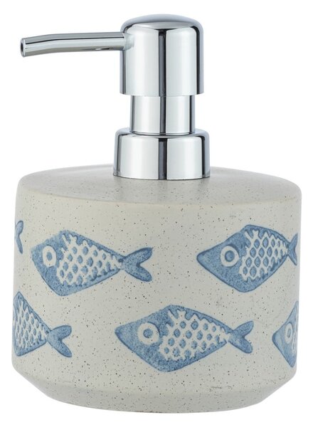 Aquamarin kék-fehér kerámia szappanadagoló, 475 ml - Wenko