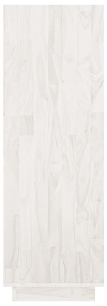 Fehér tömör fenyőfa könyvszekrény/térelválasztó 80x35x103 cm