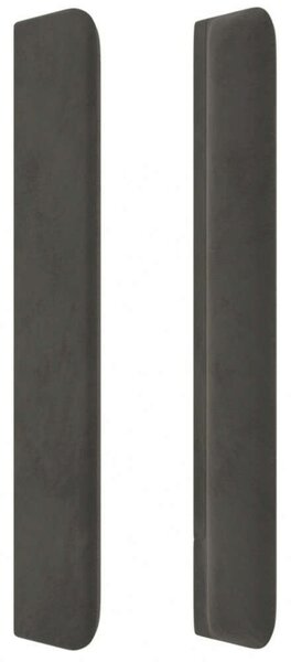Bársony Fejtámla Szárnyakkal - Sötétszürke - 147x16x118/128cm