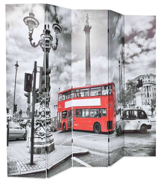 Londoni Busz Paraván - 200x170 cm - Fekete-Fehér