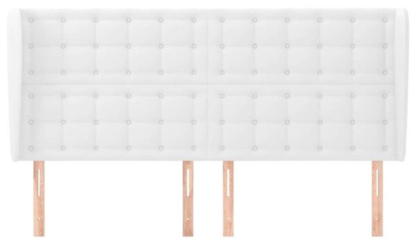 Elegáns Fehér Műbőr Ágyfejtámla - 183cm