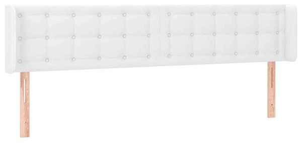 Fehér műbőr led-es fejtámla 183x16x78/88 cm