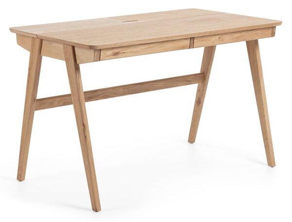 Jakes Natural íróasztal, 120 x 65 cm - Kave Home