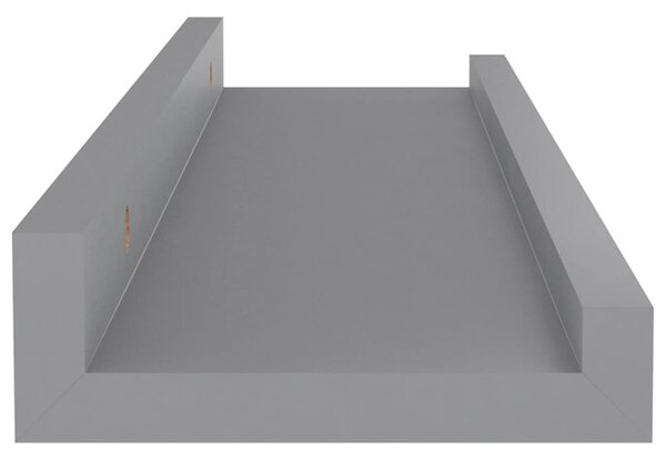 4 db szürke fali polc 40 x 9 x 3 cm