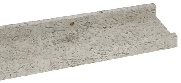 4 db betonszürke fali polc 80 x 9 x 3 cm