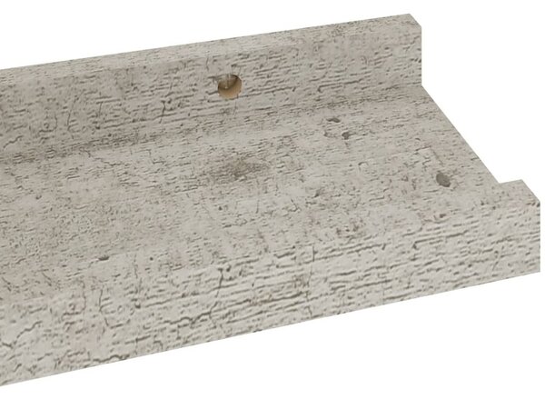 4 db betonszürke fali polc 40 x 9 x 3 cm