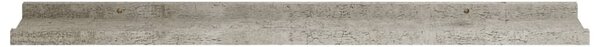 4 db betonszürke fali polc 80 x 9 x 3 cm