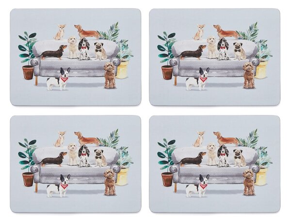 Curious Dogs 4 db-os parafa tányéralátét szett, 21,5x29 cm - Cooksmart ®