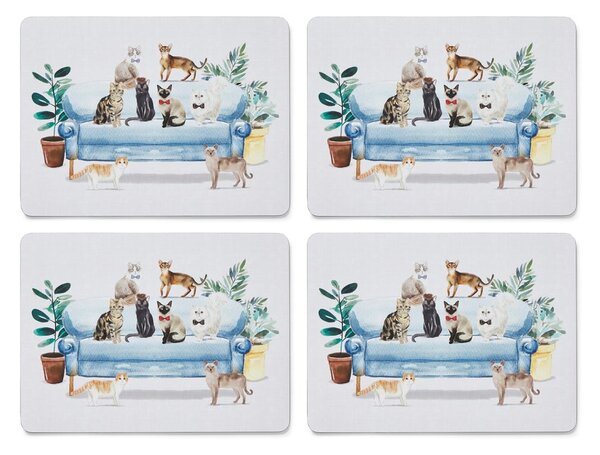 Curious Cats 4 db-os parafa tányéralátét szett, 21,5x29 cm - Cooksmart ®
