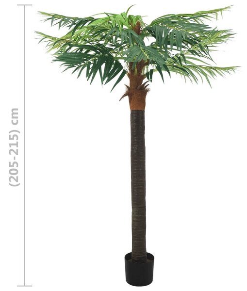 Zöld cserepes műdatolyapálma 215 cm