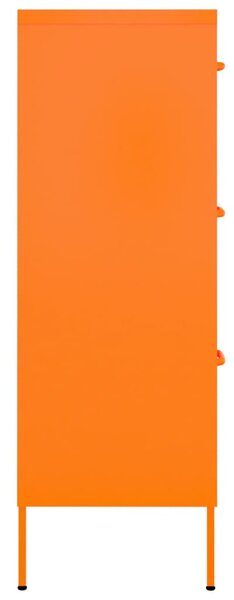 Narancssárga acél fiókos szekrény 80 x 35 x 101,5 cm