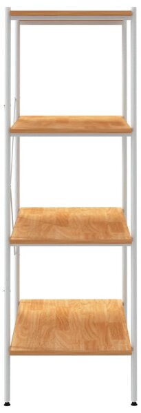 Fehér és tölgyfa 4 szintes polcrendszer 80x40x130 cm
