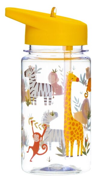 Drink Up Safari gyerek vizespalack szívószállal, 400 ml - Sass & Belle
