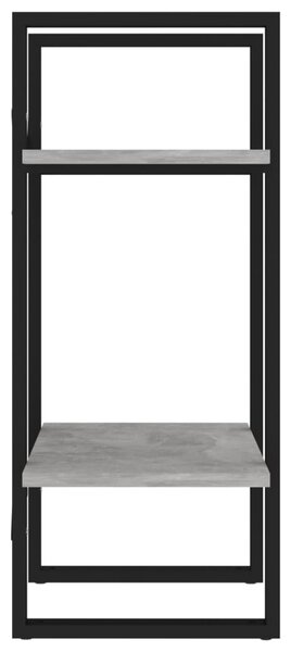2-szintes betonszürke szerelt fa könyvszekrény 40 x 30 x 70 c