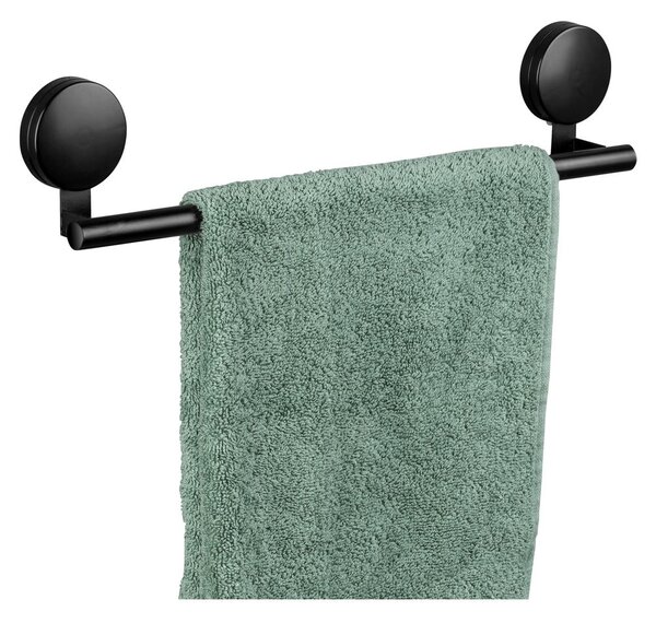 Static-Loc® Pavia fekete fali törölközőtartó, szélesség 40 cm - Wenko