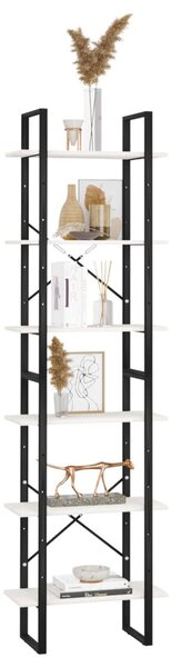 Fehér tömör fenyőfa tárolópolc 60 x 30 x 210 cm