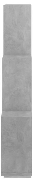 Betonszürke szerelt fa négyszögű fali polc 78 x 15 x 93 cm