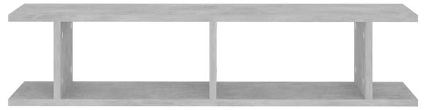 2 db betonszürke forgácslap fali polc 90 x 18 x 20 cm