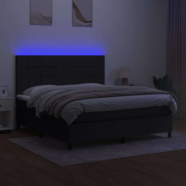 VidaXL - Rugós Ágy - 160x200 cm - LED