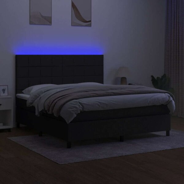 VidaXL - Rugós Ágy - 160x200 cm - LED