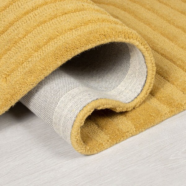 Zen Garden sárga gyapjú szőnyeg, 160 x 230 cm - Flair Rugs