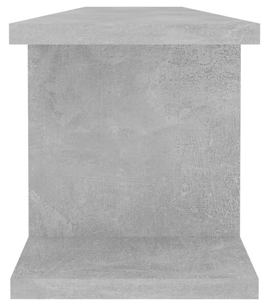 2 db betonszürke forgácslap fali polc 90 x 18 x 20 cm