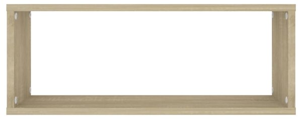 6 db sonoma tölgy szerelt fa négyszögű fali polc 60x15x23cm