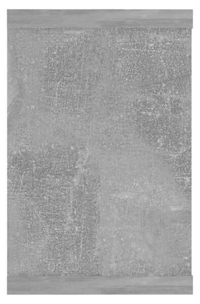 4 db betonszürke szerelt fa négyszögű fali polc 60 x 15 x 23 cm