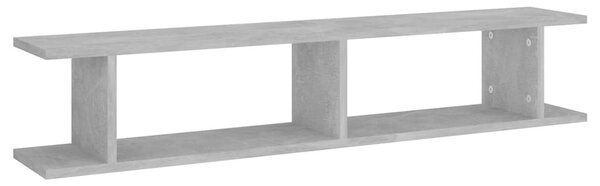 2 db betonszürke forgácslap fali polc 105 x 18 x 20 cm