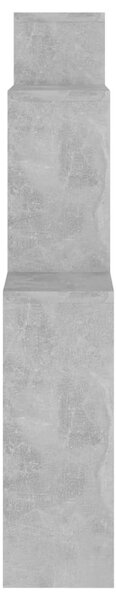 Betonszürke szerelt fa szögletes fali polc 80 x 15 x 78,5 cm