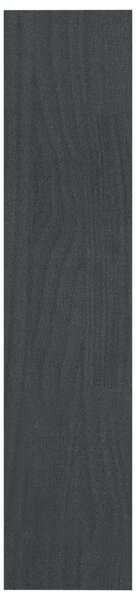 Szürke tömör fenyőfa könyvszekrény/térelválasztó 100 x 30 x 135,5 cm