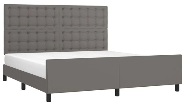 VidaXL Ágykeret - Műbőr - Fejtámla - 160x200 cm