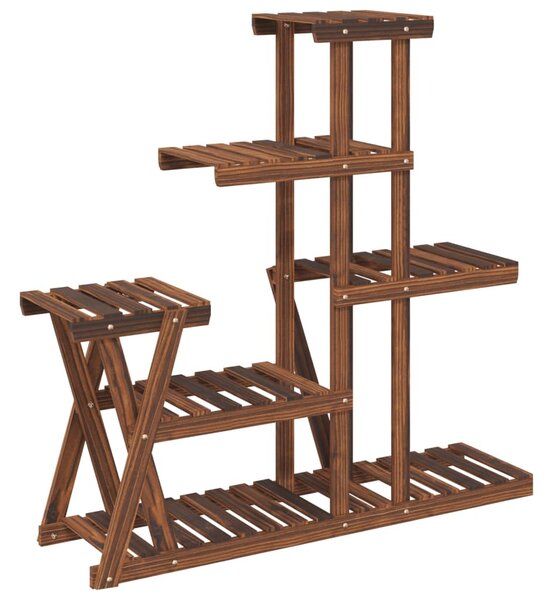 Tömör fenyőfa virágtartó állvány 95 x 25 x 96 cm