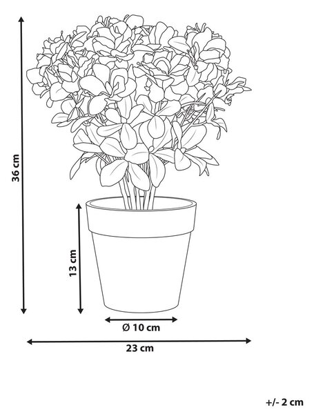 Műnövény NOVELLA 36 cm Fehér
