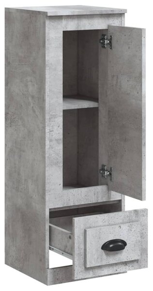 Betonszürke szerelt fa magasszekrény 36x35,5x103,5 cm