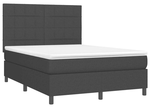 VidaXL - LED-es Ágy - Rugós - 140x190 cm