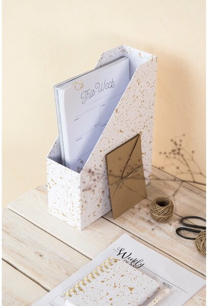 Estelle aranyszínű-fehér irattartó - Bigso Box of Sweden