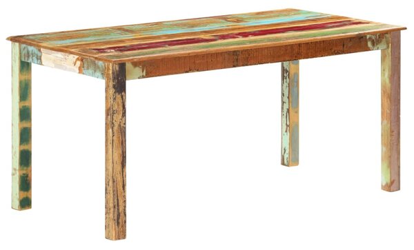 Újrahasznosított tömör fa étkezőasztal 160 x 80 x 76 cm