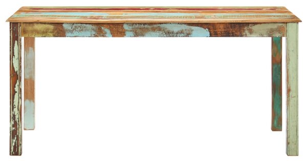 Újrahasznosított tömör fa étkezőasztal 160 x 80 x 76 cm