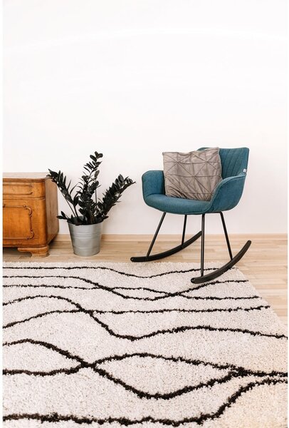 Fehér-fekete szőnyeg 120x180 cm Routa – Universal
