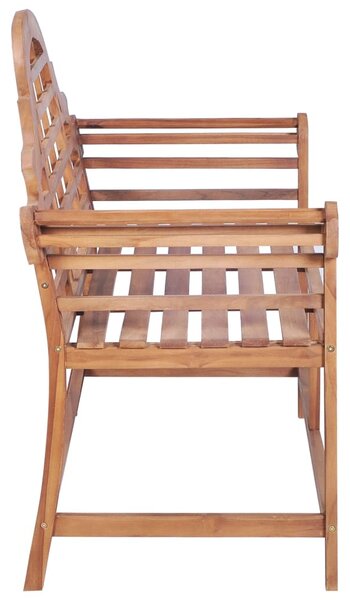 Tömör tíkfa kerti pad 127 x 58,5 x 92,5 cm