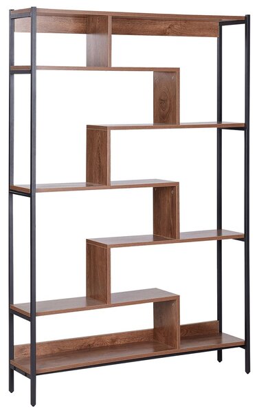 Hatszintes polcos elem DAVEN 180 cm Barna