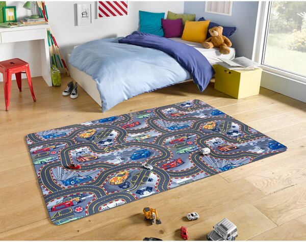 Play Race Track gyerekszőnyeg, 160 x 240 cm - Hanse Home