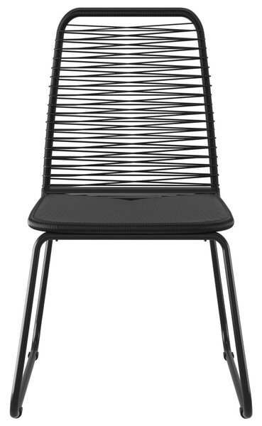 VidaXL 6 db fekete polyrattan kültéri szék
