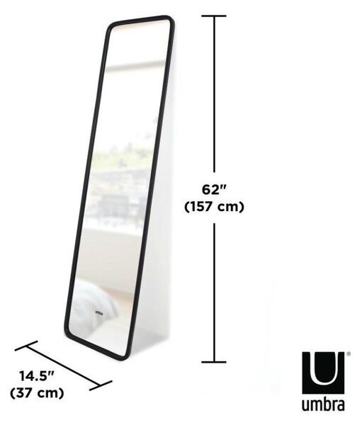 Umbra Hub Álló Tükör Gumi Keret Fekete
